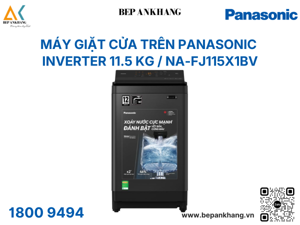 Máy giặt cửa trên Panasonic 11.5kg - NA-FJ115X1BV